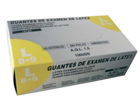 GANTS LATEX SANS POUDRE 